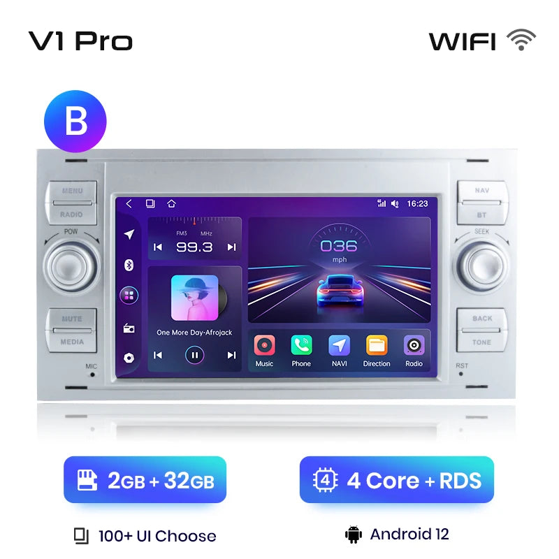 Junsun CarPlay Android Auto Radio for Ford Focus Mondeo Fiesta Transit Kuga C-Max S-Max Galaxy GPS Car Multimedia 2din autoradio