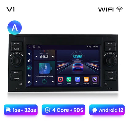 Junsun CarPlay Android Autoradio für Ford Focus Mondeo Fiesta Transit Kuga C-Max S-Max Galaxy GPS Auto Multimedia 2din Autoradio 
