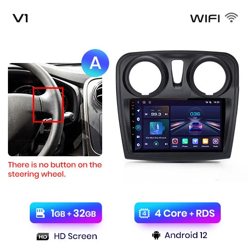 Junsun V1 AI Voice Android Auto Radio para Renault Logan 2 Sandero 2014-2019 CarPlay inalámbrico Multimedia GPS 2DIN Autoradio 