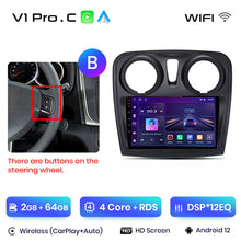 Load image into Gallery viewer, Junsun V1 AI Voice Android Auto Radio For Renault Logan 2 Sandero 2014-2019 Wireless CarPlay Car Multimedia GPS 2din autoradio
