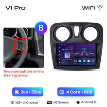 Load image into Gallery viewer, Junsun V1 AI Voice Android Auto Radio For Renault Logan 2 Sandero 2014-2019 Wireless CarPlay Car Multimedia GPS 2din autoradio
