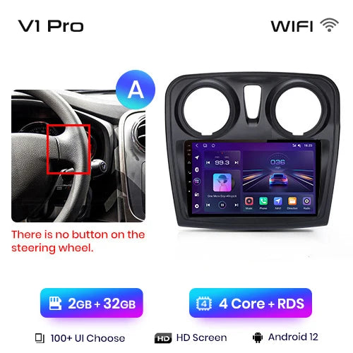 Junsun V1 AI Voice Android Auto Radio para Renault Logan 2 Sandero 2014-2019 CarPlay inalámbrico Multimedia GPS 2DIN Autoradio 