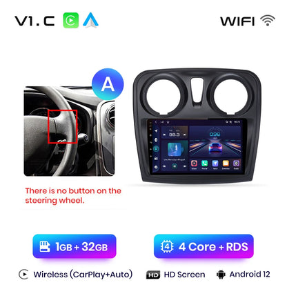 Junsun V1 AI Voice Android Auto Radio para Renault Logan 2 Sandero 2014-2019 CarPlay inalámbrico Multimedia GPS 2DIN Autoradio 