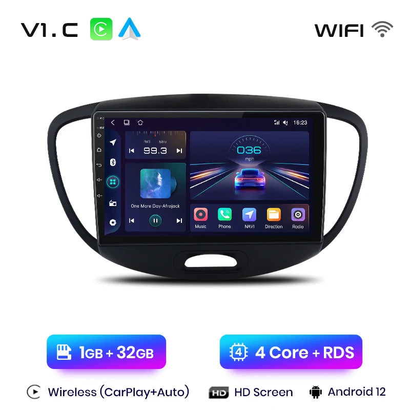 Junsun V1 AI Stimme Drahtlose CarPlay Android Auto Radio Für Hyundai Grand i10 2008-2012 4G Auto Multimedia GPS 2din autoradio