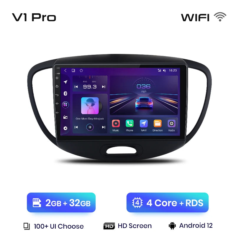 Junsun V1 AI Voice Wireless CarPlay Android Auto Radio For Hyundai Grand i10 2008-2012 4G Car Multimedia GPS 2din autoradio
