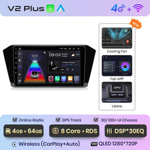 Load image into Gallery viewer, Junsun V1 AI Voice Wireless CarPlay Android Auto Radio For VW Volkswagen Passat B8 2015-2020 4G Car Multimedia GPS 2din autoradi
