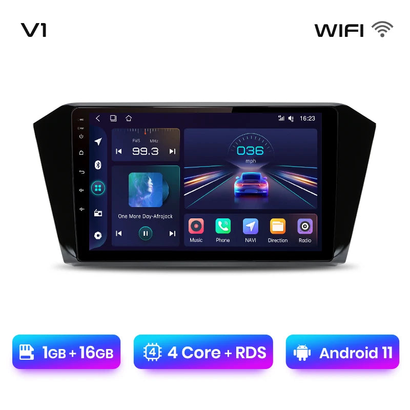 Junsun V1 AI Voice Wireless CarPlay Android Auto Radio para VW Volkswagen Passat B8 2015-2020 4G Car Multimedia GPS 2din autoradi 