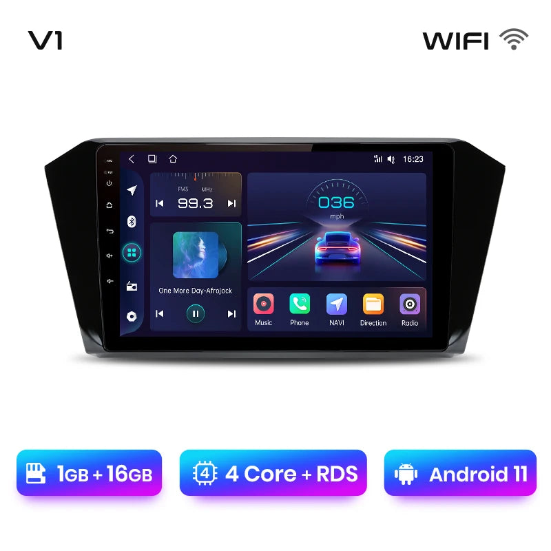 Junsun V1 AI Voice Wireless CarPlay Android Auto Radio For VW Volkswagen Passat B8 2015-2020 4G Car Multimedia GPS 2din autoradi