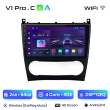 Load image into Gallery viewer, Junsun V1 AI Voice Wireless CarPlay Android Auto Radio for Benz C Class W203 2005-2009 Car Multimedia GPS 2din autoradio
