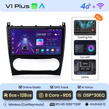Load image into Gallery viewer, Junsun V1 AI Voice Wireless CarPlay Android Auto Radio for Benz C Class W203 2005-2009 Car Multimedia GPS 2din autoradio

