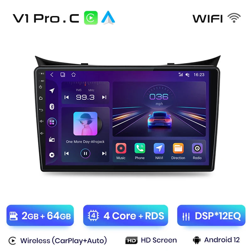 Junsun V1 Wireless CarPlay Android Auto Car Radio for Hyundai I30 Elantra GT 2011-2017 Car Intelligent Systems Smart Autoradio