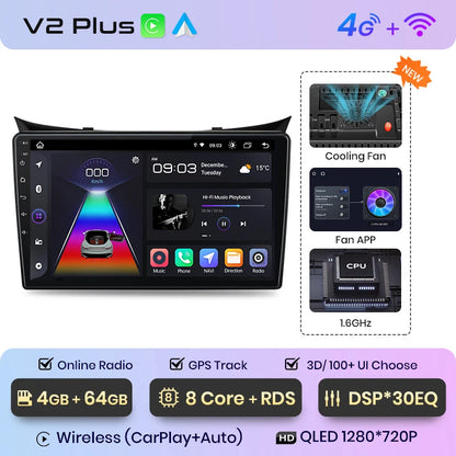 Junsun V1 Wireless CarPlay Android Auto Car Radio for Hyundai I30 Elantra GT 2011-2017 Car Intelligent Systems Smart Autoradio