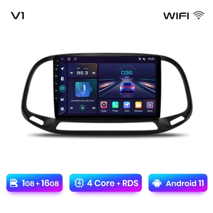 Junsun V1 - Radio inalámbrica con CarPlay y Android para Fiat Doblo (2015-2019), 4G, GPS, 2DIN 