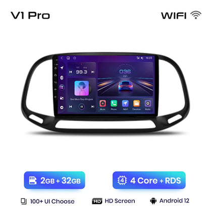 Junsun V1 - Radio inalámbrica con CarPlay y Android para Fiat Doblo (2015-2019), 4G, GPS, 2DIN 