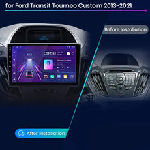 Junsun V1 - Radio inalámbrica con CarPlay y Android para Ford Transit Custom Tourneo 2013-2021, 4G, GPS, 2DIN 