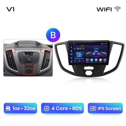 Junsun V1 - Radio inalámbrica con CarPlay y Android para Ford Transit Custom Tourneo 2013-2021, 4G, GPS, 2DIN 