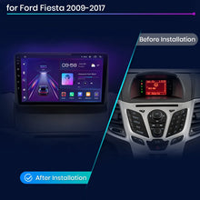 Junsun V1 - Radio inalámbrica con CarPlay y Android para Ford Fiesta MK7 (2009-2017), GPS, 2DIN 