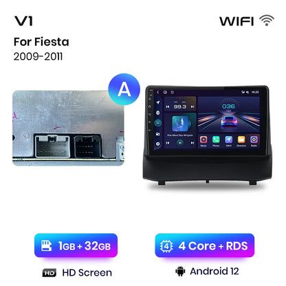 Junsun V1 Wireless CarPlay Android Auto Radio for Ford Fiesta MK7 2009-2017 Car Multimedia GPS 2din autoradio
