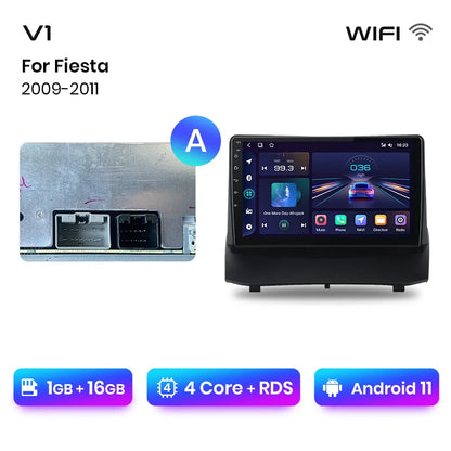 Junsun V1 Wireless CarPlay Android Auto Radio for Ford Fiesta MK7 2009-2017 Car Multimedia GPS 2din autoradio