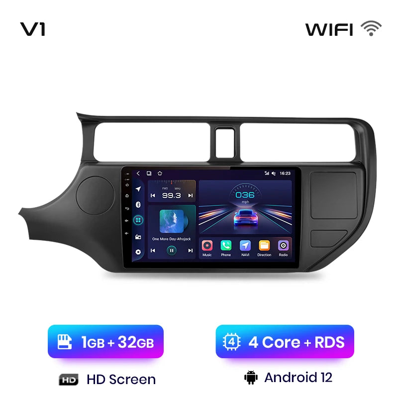Junsun V1plus AI Voice 2 DIN Android Auto Radio para KIA RIO 2011-2015 Carplay Car Multimedia GPS 2 DIN autorradio 