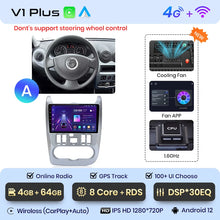 Load image into Gallery viewer, Junsun V1pro 2 din Android Auto Radio for Renault Logan 1 Sandero 2009-2013 Dacia Duster Carplay 4G Car Multimedia GPS autoradio
