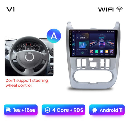 Junsun V1pro 2 DIN Android Auto Radio para Renault Logan 1 Sandero 2009-2013 Dacia Duster Carplay 4G Car Multimedia GPS Autoradio 