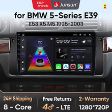 Junsun V1pro AI Voice 2 DIN Android Auto Radio para BMW 5 E39 1995-2003 E53 X5 M5 Carplay 4G Car Multimedia GPS 2 DIN Autoradio