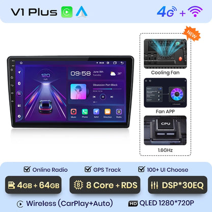 Junsun V1pro AI Stimme 2 din Android Auto Radio Für Ford C-MAX 2003 - 2010 Carplay 4G Auto Multimedia GPS 2din autoradio 
