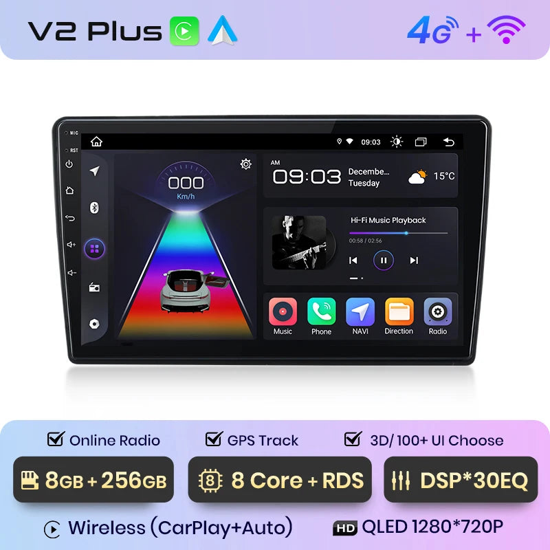 Junsun V1pro AI Stimme 2 din Android Auto Radio Für Ford C-MAX 2003 - 2010 Carplay 4G Auto Multimedia GPS 2din autoradio 