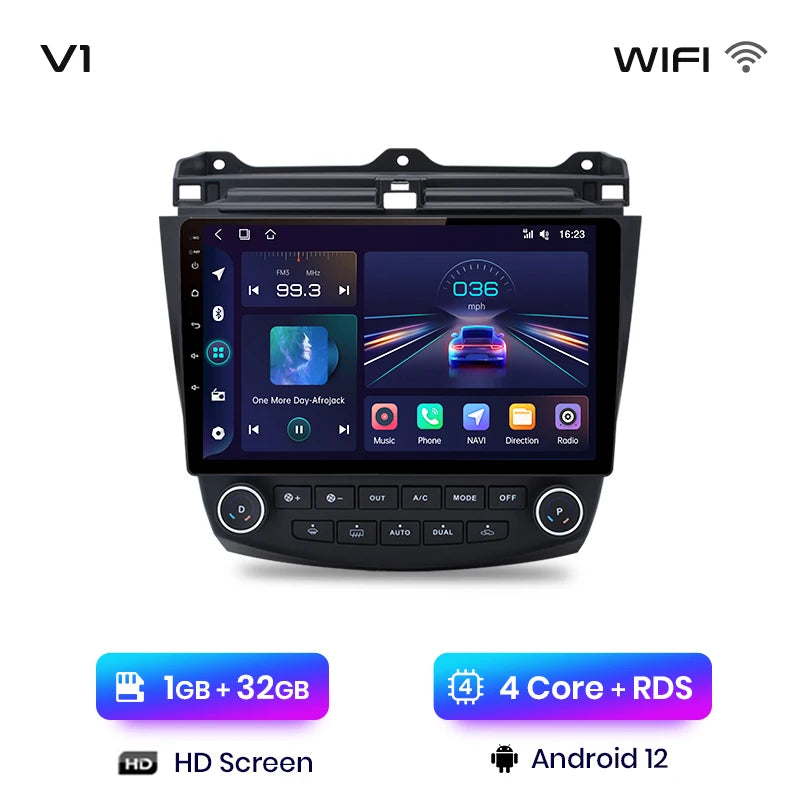 Junsun V1pro AI Voice 2 DIN Android Auto Radio para Honda Accord 7 2003-2008 Carplay 4G Car Multimedia GPS 2 DIN Autoradio 