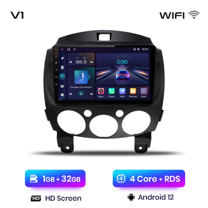 Junsun V1pro AI voz 2 din Android Auto Radio para MAZDA 2 Mazda2 2007-2014 Carplay 4G coche Multimedia GPS 2din autoradio 