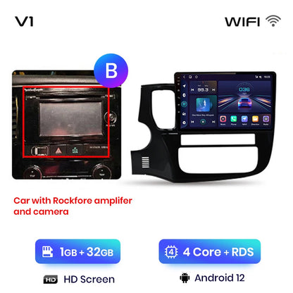 Junsun V1pro AI Voice 2 DIN Android Auto Radio para Mitsubishi Outlander 3 GF0W GG0W 2012-2018 Carplay Autoradio multimedia para coche 