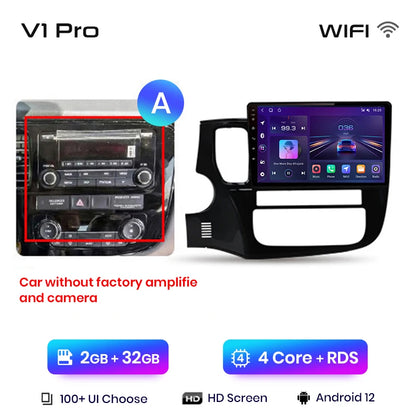 Junsun V1pro AI Voice 2 DIN Android Auto Radio para Mitsubishi Outlander 3 GF0W GG0W 2012-2018 Carplay Autoradio multimedia para coche 