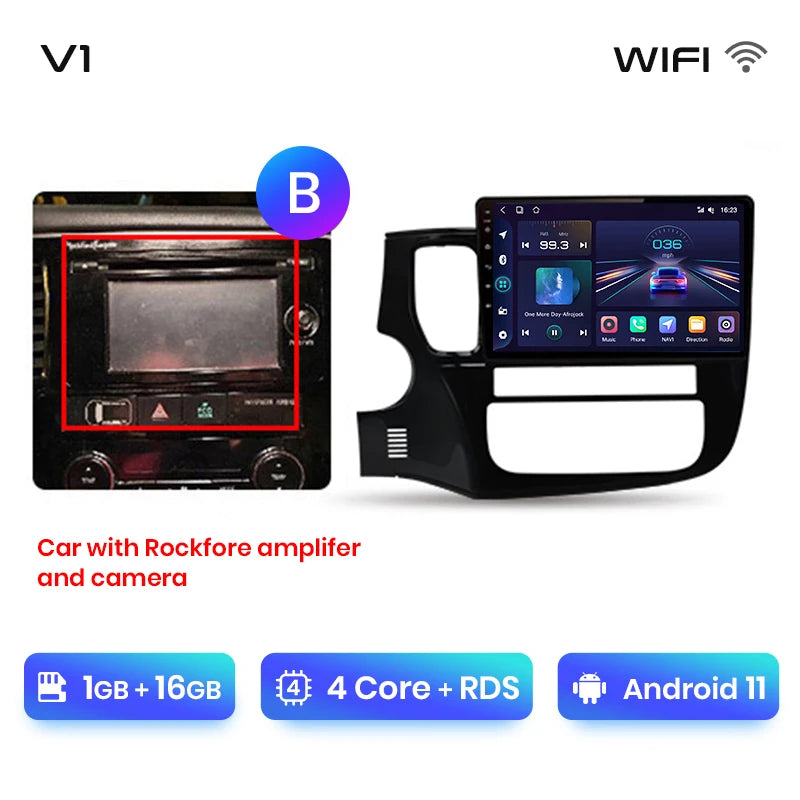 Junsun V1pro AI Voice 2 DIN Android Auto Radio para Mitsubishi Outlander 3 GF0W GG0W 2012-2018 Carplay Autoradio multimedia para coche 