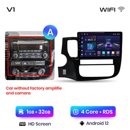 Junsun V1pro AI Voice 2 DIN Android Auto Radio para Mitsubishi Outlander 3 GF0W GG0W 2012-2018 Carplay Autoradio multimedia para coche 