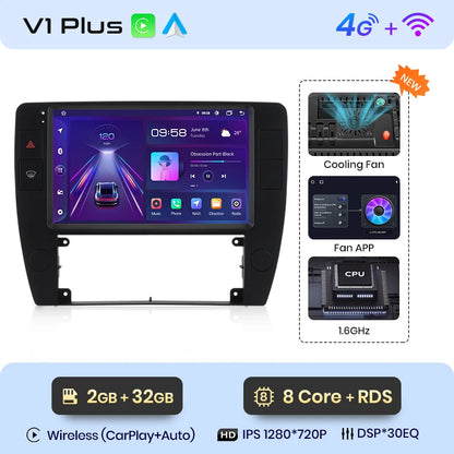 Junsun V1pro AI Stimme 2 din Android Auto Radio Für Passat B5 2000 2001 2002 - 2005 Carplay 4G Auto Multimedia GPS 2din autoradio 