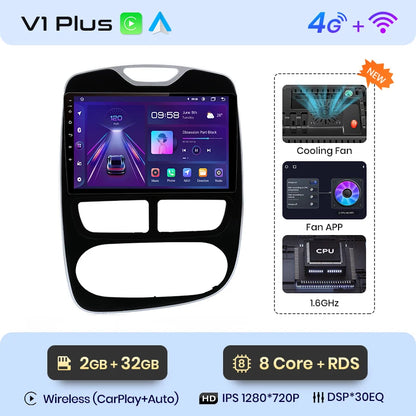 Junsun V1pro AI Voice 2 DIN Android Auto Radio para Renault Clio 4 ZOE 2012-2016 Carplay 4G Car Multimedia GPS 2 DIN Autoradio 