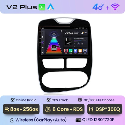 Junsun V1pro AI Voice 2 DIN Android Auto Radio para Renault Clio 4 ZOE 2012-2016 Carplay 4G Car Multimedia GPS 2 DIN Autoradio 