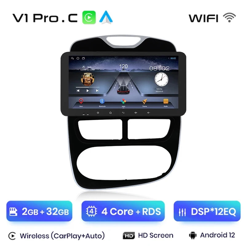 Junsun V1pro AI Voice 2 DIN Android Auto Radio para Renault Clio 4 ZOE 2012-2016 Carplay 4G Car Multimedia GPS 2 DIN Autoradio 