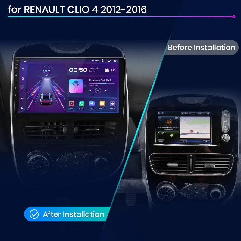 Junsun V1pro AI Voice 2 DIN Android Auto Radio para Renault Clio 4 ZOE 2012-2016 Carplay 4G Car Multimedia GPS 2 DIN Autoradio 