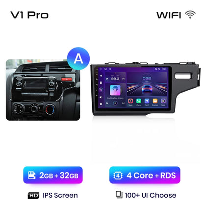 Junsun V1pro AI Voice - Radio para coche, reproductor multimedia Android Auto para Honda Fit Jazz 2014-2015, Carplay 4G, 2DIN, GPS 