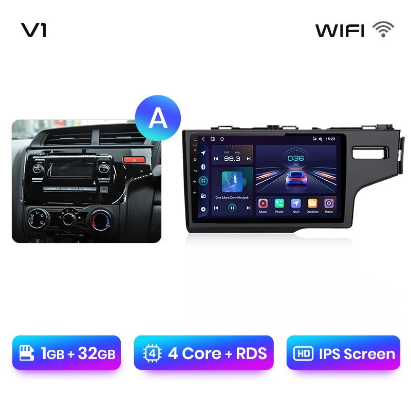 Junsun V1pro AI Voice - Radio para coche, reproductor multimedia Android Auto para Honda Fit Jazz 2014-2015, Carplay 4G, 2DIN, GPS 