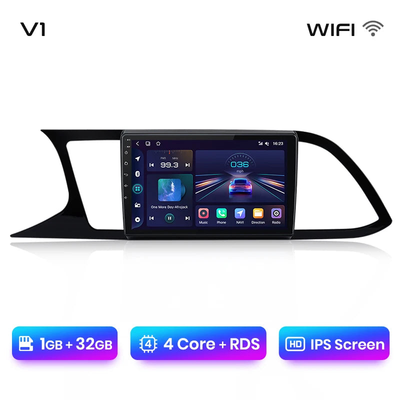 Radio Junsun V1pro Android Auto para Seat Leon MK3 2012-2020 con Carplay inalámbrico 4G, GPS, 2DIN 