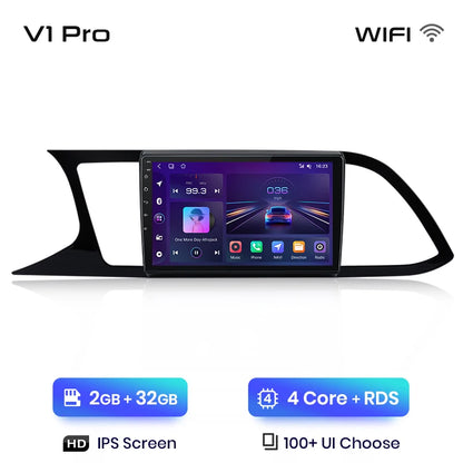 Radio Junsun V1pro Android Auto para Seat Leon MK3 2012-2020 con Carplay inalámbrico 4G, GPS, 2DIN 