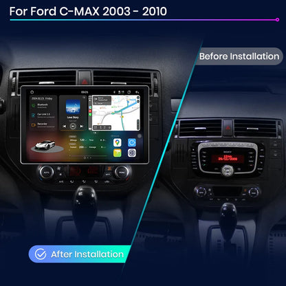 Junsun V3 Plus 2K Android 13 CarPlay inalámbrico Android Auto Sistemas inteligentes para Ford C-MAX 2003-2010 7870 Autoradio 