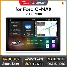 Load image into Gallery viewer, Junsun V3 Plus 2K Android 13 Wireless CarPlay Android Auto Car Intelligent Systems For Ford C-MAX 2003 - 2010  7870 Autoradio
