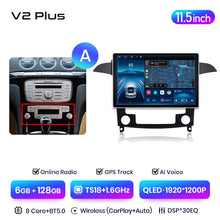 Load image into Gallery viewer, Junsun V3 Plus 2K Android 13 Wireless CarPlay Android Auto Car Intelligent Systems  For Ford S-Max S max 2007 - 2015 Autoradio
