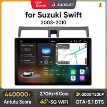 Junsun V3 Plus 2K Android 13 CarPlay inalámbrico Android Auto Sistemas inteligentes para Suzuki Swift 2003-2010 7870 Autoradio 
