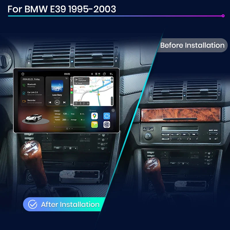 Junsun V3 Plus 2K Android 13 Drahtlose CarPlay Android Auto Auto Intelligente Systeme für BMW 5 E39 1995 - 2003 E53 x5 M5 Autoradio 