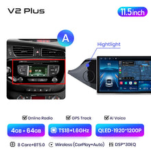 Load image into Gallery viewer, Junsun V3 Plus 2K Android 13 Wireless CarPlay Android Auto Car Intelligent Systems for KIA CEED JD Cee&#39;d 2012-2018 Autoradio
